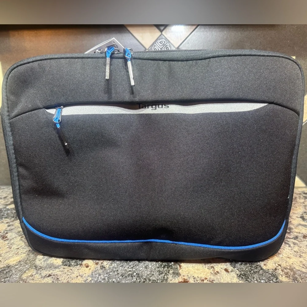 Targus Black Laptop Bag with Blue Trim